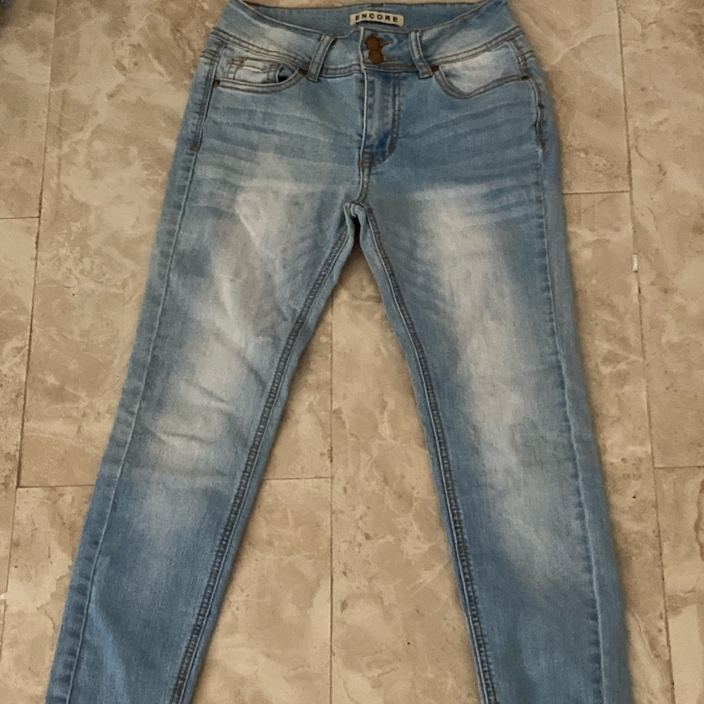 Light blue skinny jeans